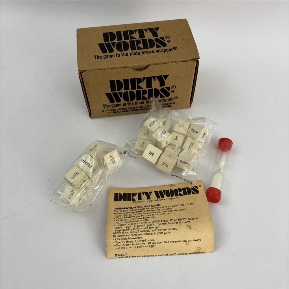 Vintage 1977 DIRTY WORDS ~ The game in the plain brown wrapper ~ COMPLETE